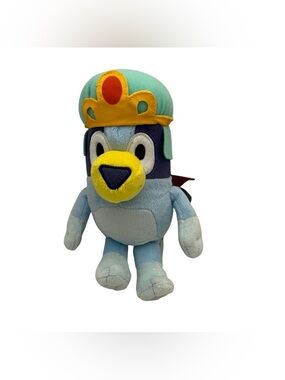 Bluey Friends Stuffed Animal Royal Princess Bluey Plush Dog with Cape & Crown